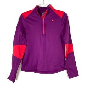 Champion | Powertrain Purple & Pink 1/4 Zip Pullover Jacket w/Thumb Holes M